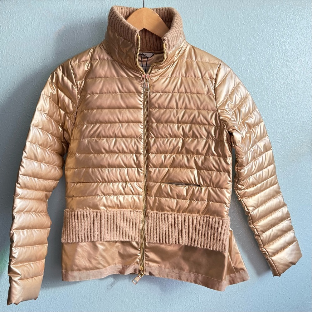 Adroit - Women's Gold Quilted Jacket size 0 NWT